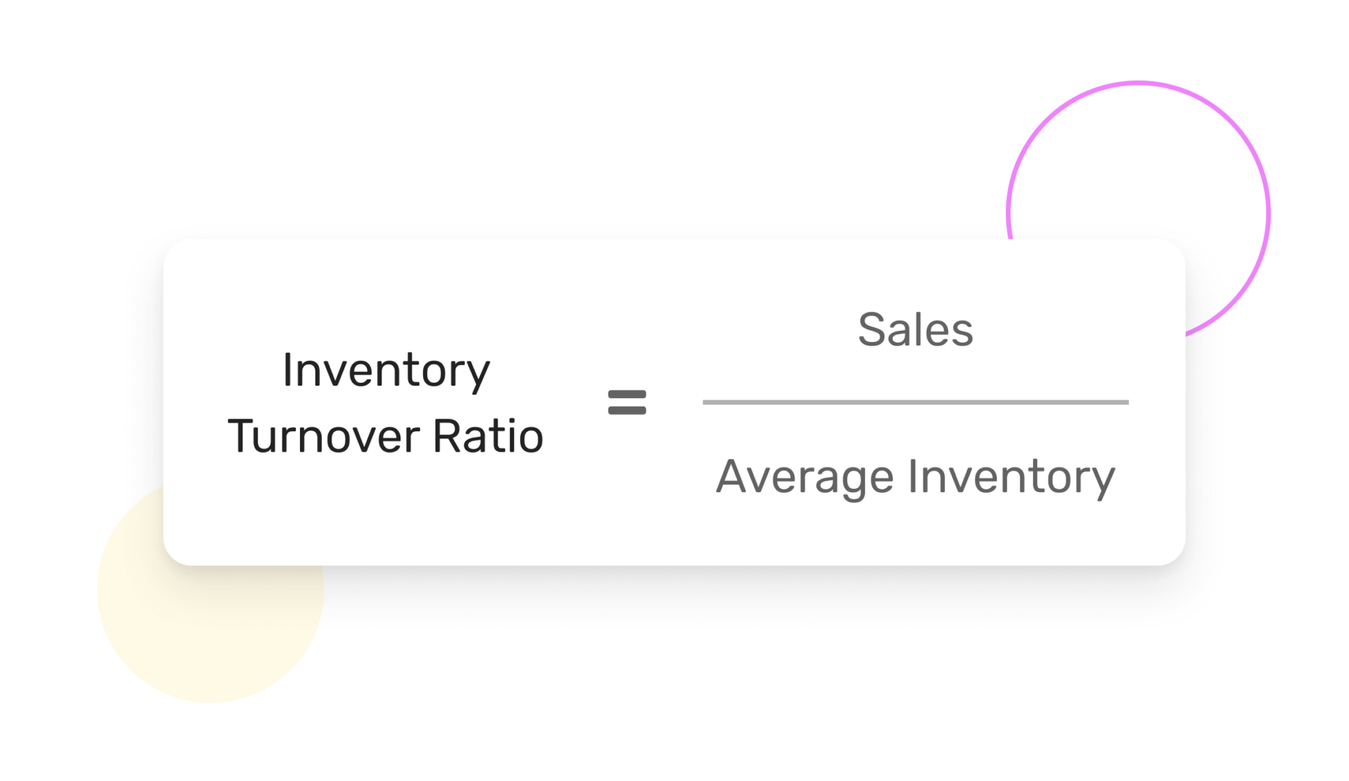 inventory turnover ratio