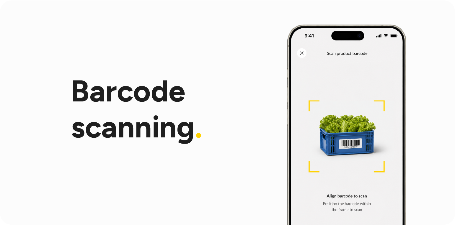 bar code scanner for stock counting in restaurant kitchen Apicbase