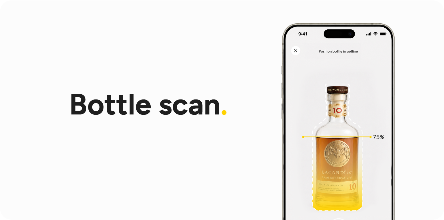 scan a bottle for stock take in restaurant Apicbase